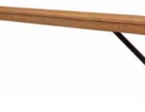 Banc en bois rustique - 5 personnes - 210 cm