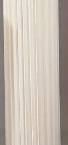 Colonne blanche striée en carton -  H 100 cm