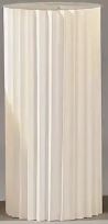 Colonne blanche striée en carton - H 60 cm