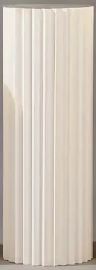 Colonne blanche striée en carton - H 80 cm