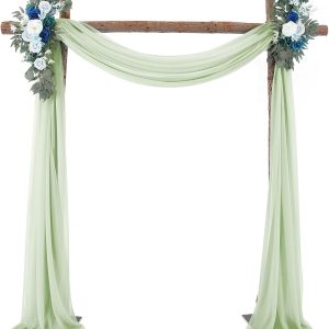 Drapé mousseline vert sauge - 5,5 m x 70 cm