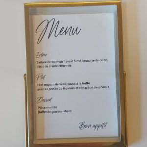 Cadre doré métallisé 14,50 x 20 cm