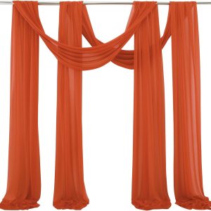 Drapé en mousseline terracotta - 5,5 m x 70 cm