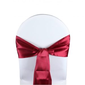 Nœud en satin bordeaux