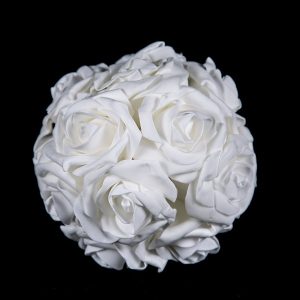 Boule en feutre blanc - D 15 cm